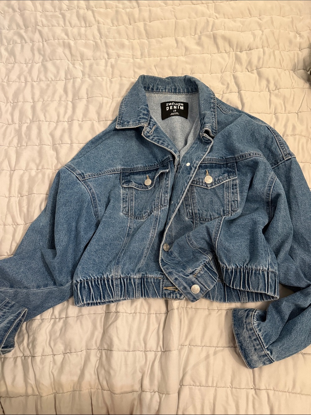 Blue Cropped Jean Jacket